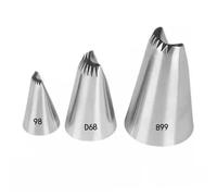 boquillas Juego de 3 boquillas for manga pastelera con forma de hoja de loto, de acero inoxidable sin costuras, for decorar cupcakes, galletas y pasteles. pasteleras