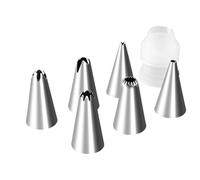boquillas Juego de 7 boquillas for manga pastelera de acero inoxidable for repostería casera con boquillas exprimidoras de flores for hornear crema de mantequilla. pasteleras