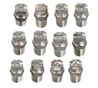 Boquillas limpiadoras de superficies de 6 piezas, rosca macho de 1/8, 1/4, 3/8, 1/2", orificio de 0,66-3,6 mm, piezas de repuesto para pistolas de agua, escobas de agua y limpia 3/8 2.8mm(0.11in) 65°