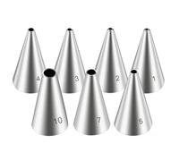 Boquillas Manga Pastelera,7 PCS Boquillas de Reposteríade Punta de la Boquilla Boquillas Pastelería de Acero Inoxidable para Crema Pastelera Decoración de Cupcakes y Tartas