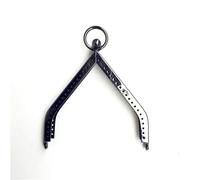 Boquillas Monederos Metalicas Monedero triangular de 11cm con cierre beso, accesorios Metal DIY for marco bolso, monedero Vintage, mano(Black)