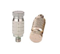 Boquillas nebulizadoras de latón， 15 boquillas de pulverización de alta presión de acero inoxidable(Brass Body+stainless Steel Cap,0.3mm)