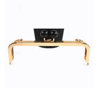 Boquillas para Bolsos 1/2 piezas Deepeel 20 cm, asas de metal con cabeza perla for bolso, marco monedero, cierre beso(Gold-Black,20cm-1Pc)