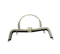 Boquillas para Bolsos 1 pieza, 20 cm, cabeza de hoja cintura cóncava, marco Metal for bolso, broche bronce, plateado o dorado, Clip, accesorios for, mango piezas(Bronze)