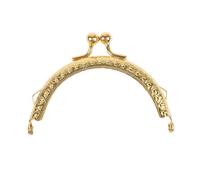 Boquillas para Bolsos 8,5 cm semicírculo marco de bolso Metal cierre manija for cartera embrague DIY accesorio colores(Gold)