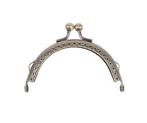 Boquillas para Bolsos 8,5 cm semicírculo marco de bolso Metal cierre manija for cartera embrague DIY accesorio colores(Bronze)