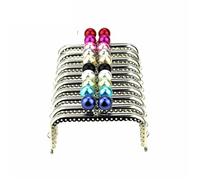 Boquillas para Bolsos Lote de 10 cierres metal plateados con forma perla caramelo 0,5 cm for bolso, accesorios for manualidades