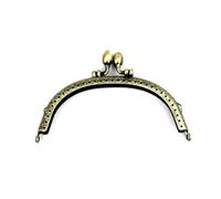 Boquillas Para Bolsos Lote de 10 piezas de 12,5 cm de marco de metal con arco de bronce antiguo y plata for bolso, cierre de beso, asa for hacer accesorios de bolso.(Antique bronze)