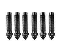 Boquillas para Elegoo Centauri Carbon (Pack de 6) - Boquillas de Acero Endurecido (0,2/0,4/0,6/0,8 mm), Resistentes al Desgaste y a Temperaturas, Accesorios Hotend para Extrusor de Impresora 3D