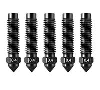 Boquillas para Elegoo Centauri Carbon (Paquete de 5) - Boquillas de Acero Endurecido de 0,4 mm, Resistentes al Desgaste y a Altas Temperaturas, Accesorios Hotend para Extrusor de Impresora 3D