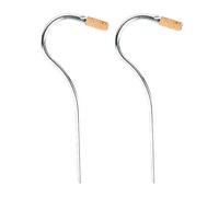 Boquillas para fagot, paquete de 2 |Cuello curvo plateado con junta de corcho |Piezas de repuesto para instrumentos de viento de madera/expertos/novatos