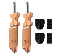 Boquillas para Flashforge AD5X de 0,4 mm - Kit de Boquillas con Fundas de Silicona y Limpiadores de Boquilla, Accesorios para Impresora 3D