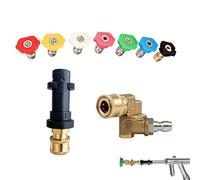 Boquillas para hidrolimpiadora,Conector porta boquillas con diferentes modos de pulverización,Boquillas pulverizadoras para hidrolimpiadora | Para la limpieza de jardines, coches, exteriores, caminos