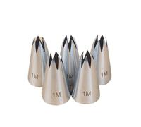 Boquillas Pasteleras 5pcs Piping Nozzles Set, Stainless Steel Icing, Cream Cake Tips For Dessert Biscuit Cup, Kitchen Accessories(2F-5pcs)