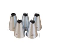 Boquillas Pasteleras 5pcs Piping Nozzles Set, Stainless Steel Icing, Cream Cake Tips For Dessert Biscuit Cup, Kitchen Accessories(4B-5pcs)