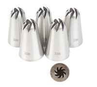 Boquillas Pasteleras 5pcs/set Large Icing Piping Nozzles For Decorating Cake Baking Cookie Cupcake Nozzle Stainless Steel Pastry Tips(336-5pcs)