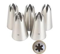 Boquillas Pasteleras 5pcs/set Large Icing Piping Nozzles For Decorating Cake Baking Cookie Cupcake Nozzle Stainless Steel Pastry Tips(1B-5pcs)
