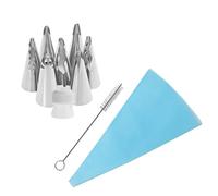 Boquillas Pasteleras 8/10pcs Russian Piping Tips Set Icing Nozzles Reusable Frosting Pastry Bags Fondant Smoother Cake Baking Decorator Tool(10pcs)