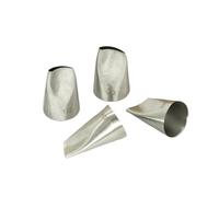 Boquillas Pasteleras Medium Size Rose Petal Piping Nozzle Set Cream Icing Tips For Cake Cupcake Flower Bean Paste Decorating Nozzles 4pc(1set-4pc)