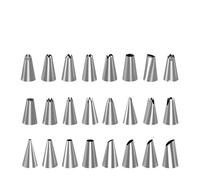 Boquillas Pasteleras Pastry Socket Cake Nozzles for Confectionery Professional Set Icing Cream Piping Tips Cookies Cupcake Decorating Tool(Piping tip 24pc)