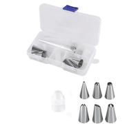 Boquillas Pasteleras Pastry Socket Cake Nozzles for Confectionery Professional Set Icing Cream Piping Tips Cookies Cupcake Decorating Tool(10 Pcs WIth Box A)