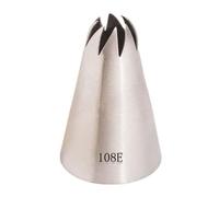boquillas pasteleras Punta de manga pastelera de acero inoxidable 108E 304 con forma de rosa, boquilla for glaseado con forma de flor Boquilla de decoración