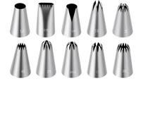 Boquillas Pasteleras Set of 10 Big Size Icing Nozzle Cup Cake Decorating Piping Tip Baking Pastry Tool Kitchen Bakeware