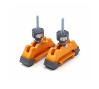 Bora - 2 abrazaderas de pista, corta de forma segura cualquier ángulo con los sistemas de borde de abrazadera WTX y NGX, accesorio de guía de sierra para carpintería, 542011, negro y naranja