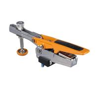 BORA Abrazadera horizontal de ajuste automático para perros con una clavija de aluminio en espiral de 191 mm, base giratoria de 360°, altura de sujeción de 140 mm, fuerza de sujeción de 11-181 kg