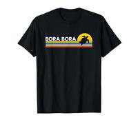 Bora Bora French Polynesia Vintage Retro Souvenirs Turtle Camiseta