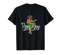 Bora Bora Island Bailando Hula Chica con Falda de Hierba y Lei Camiseta