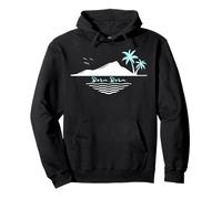 Bora Bora Palmeras Isla Playa Polinesia Fiyi Recuerdo Tahití Sudadera con Capucha