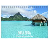 Bora Bora - Strände und Landschaften (Tischkalender 2026 DIN A5 quer), CALVENDO Monatskalender: Fotos von Stränden und Landschaften der polynesischen Insel Bora Bora bei Tahiti
