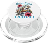 Bora Bora Tahití Polinesia Francesa Tortuga Marina E Hibisco PopSockets PopGrip para MagSafe