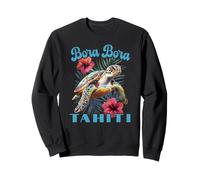 Bora Bora Tahití Polinesia Francesa Tortuga Marina E Hibisco Sudadera