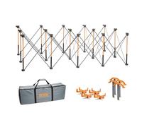 BORA Centipede CK15S | Mesa Trabajo Plegable Profesional, 15 Soportes Acero | 15 soportes de acero, montaje sin herramientas, bancada trabajo taller portátil - bolsa de transporte incluida