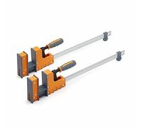 Bora Juego de abrazaderas paralelas de 18 pulgadas, paquete de 2 abrazaderas de carpintería con sólida roca, presión uniforme, 571118T