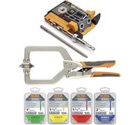 Bora Plantilla automática de agujeros de bolsillo mini con abrazadera frontal de 3 pulgadas y paquete de tornillos de 350 piezas BR-A170402