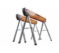 BORA PORTAMATE Speedhorse PM-4500T - Juego de 2 piezas de montaje instantáneo 30 veces más rápido, plegado de patas no secuenciales, capacidad de 1633 kg por par, parte superior de metal para 2 x 4,