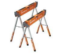 BORA Portamate Speedhorse XT PM-4550T - Par de caballetes de caballete de 30 a 36 pulgadas de altura, parte superior de metal para 2 x 4, caballo de sierra de banco profesional resistente para