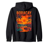 Boracay Filipinas, Fun Sunset Beach Palmera y Cocos Sudadera con Capucha