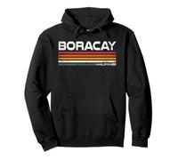 Boracay Filipinas Retro Rayas Isla Filipina Vacaciones Sudadera con Capucha