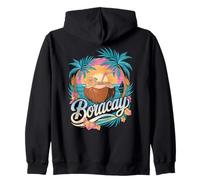 Boracay, Playa Tropical Sunset Beach, Coco Exótico y Palmeras Sudadera con Capucha