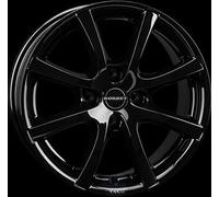 Borbet LV4 5,5 x 14 et 35 Círculo del perno 4 x 98 Hub centrado 64 LV4 55435098464.0bg, Negro Brillante