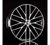 Borbet BS5 7,5 x 17 et 35 Círculo del perno 5 x 112 Hub centrado 72,5 BS5 75735112572.5bp, Negro Pulido