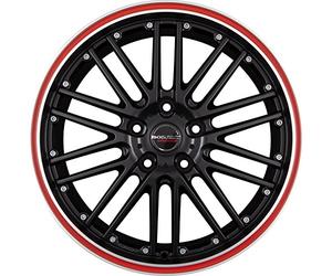 Borbet CW 2 8,5 x 19 et 45 Círculo del perno 5 x 108 Hub centrado 72,5 CW2 85945108572.5bhp, Negro borde pulido