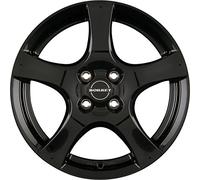 Borbet F 6 x 15 ET 35 Círculo del perno 4 x 100 Hub centrado 64 F 60535100464.0bg/T, negro brillante