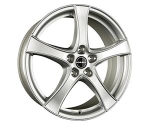 Borbet F2 7,5 x 18 et 45 Círculo del perno 5 x 114.3 Hub centrado 60,1 F2 75845114.3560.1bs/T, plateado brillante