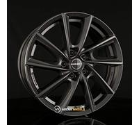 Borbet VT 7,5 x 17 et 40 Círculo del perno 5 x 112 Hub centrado 66,6 VT 75740112566.6bg, Negro Brillante