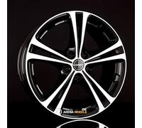 Borbet X L 7,5 x 17 et 50 Círculo del perno 5 x 112 Hub centrado 72,6 x l 75750112572.6bp, Negro Pulido